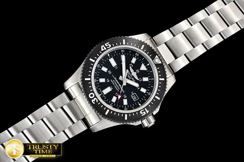 브라이틀링 SuperOcean 44 Stainless SS/SS Black/Stk GF Asia 2824 -BSW0360B