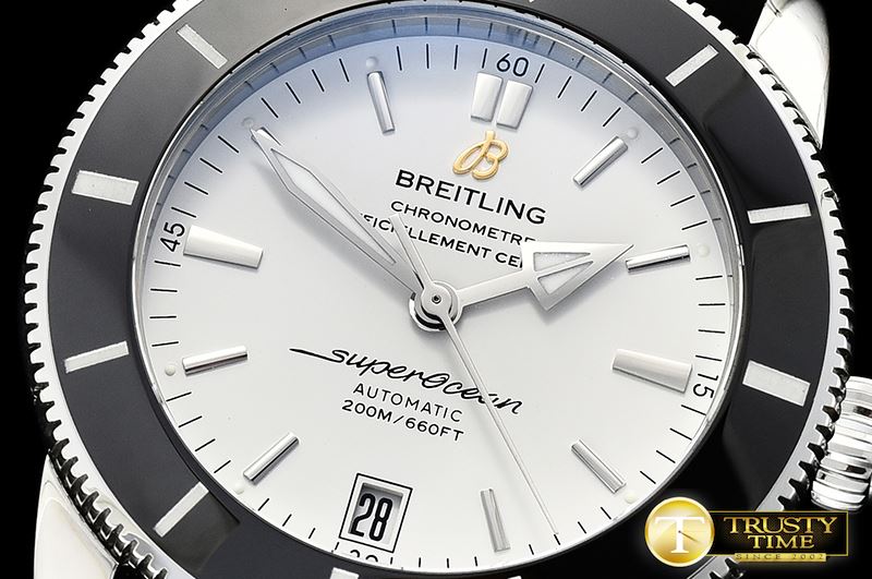 브라이틀링 Superocean Heritage II 42mm SS/RU White GF MY9015 Mod -BSW0365B