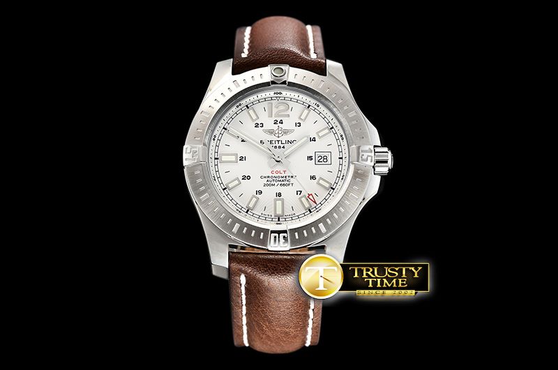 브라이틀링 Colt Automatic 42mm SS/LE White ANF Asia 2836 -BSW0367C