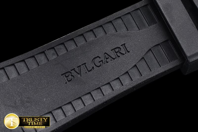 불가리 Diagono Magnesium 41 MG/RU Black Jap Quartz -BVG0062B