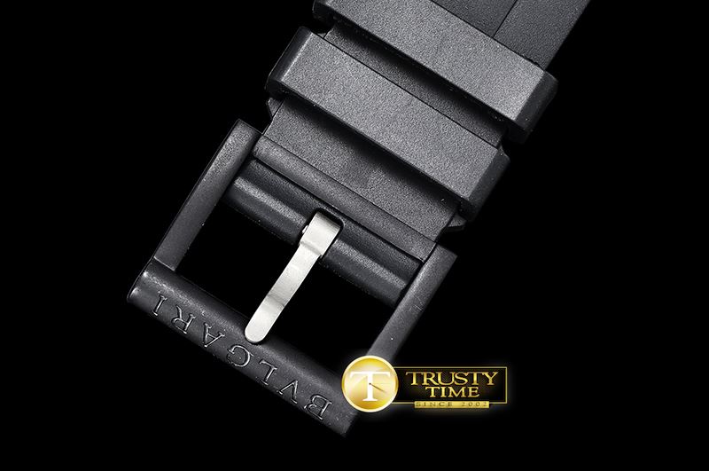 불가리 Diagono Magnesium 41 MG/RU Black Jap Quartz -BVG0062B