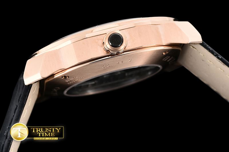 불가리 Octo Solotempo Automatic RG/LE Black Asia 23J Mod -BVG0068A