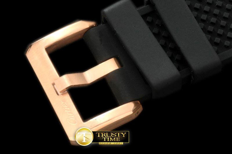 까르띠에 Calibre de Cartier Diver RG/RU Black A2813 -CAR0327B