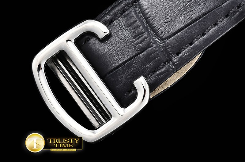 까르띠에 Balon Bleu Cartier Men's SS/LE Black Roman V6F A2824 -CAR0349