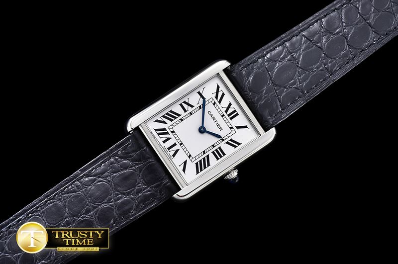 까르띠에 Cartier Tank Solo MIdsize SS/LE Wht Swiss Qtz -CAR0358B