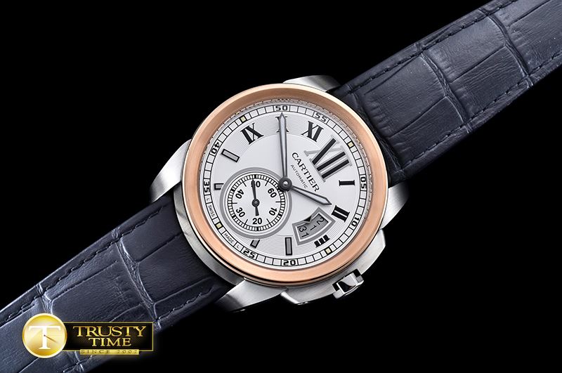 까르띠에 Cartier De Calibre RG/SS/LE White JF Miyota 8205 -CAR0362B