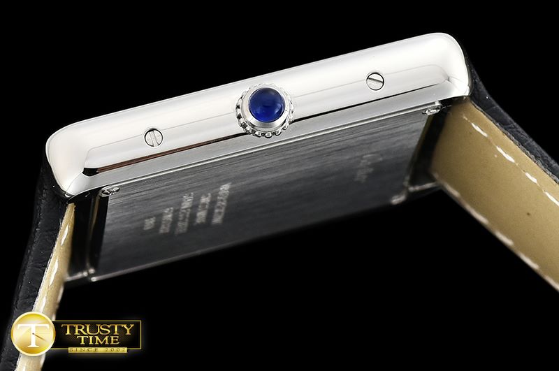 까르띠에 Must De Cartier Mens 28mm SS/LE White GPF Swiss Qtz -CAR0386B