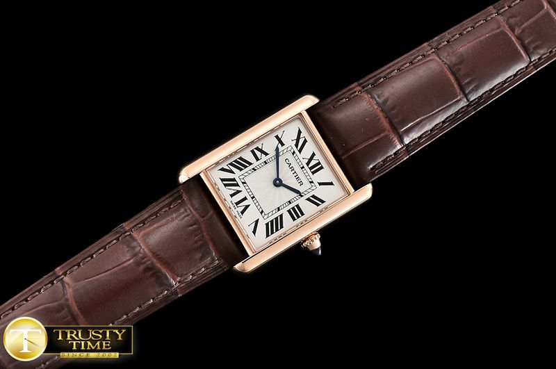 까르띠에 Cartier Tank Solo Ladies RG/LE White XF Swiss Quartz -CAR0407B