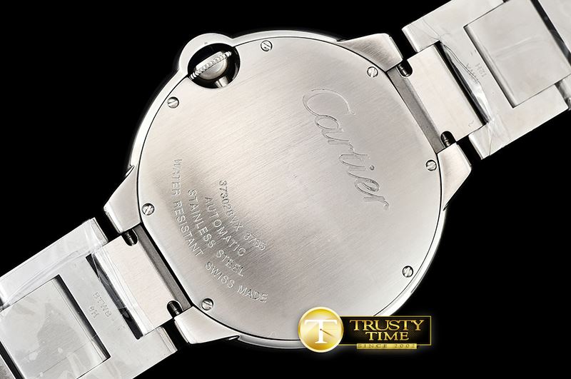 까르띠에 Balon Bleu Mens 42mm SS/SS White JF MY9015 Mod -CAR0408B