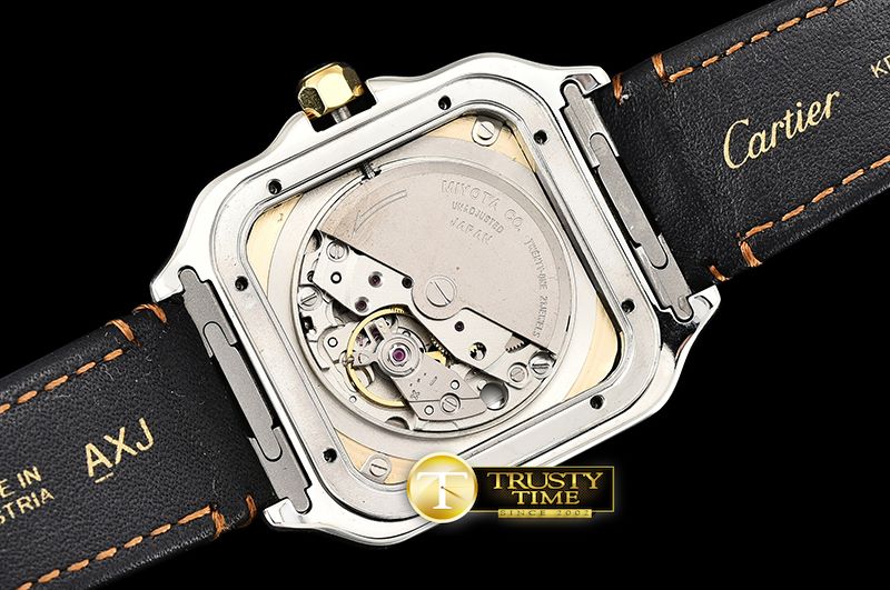 까르띠에 Santos De Cartier 2018 Mens YG/SS/LE (Org) Wht Miyota -CAR0427C