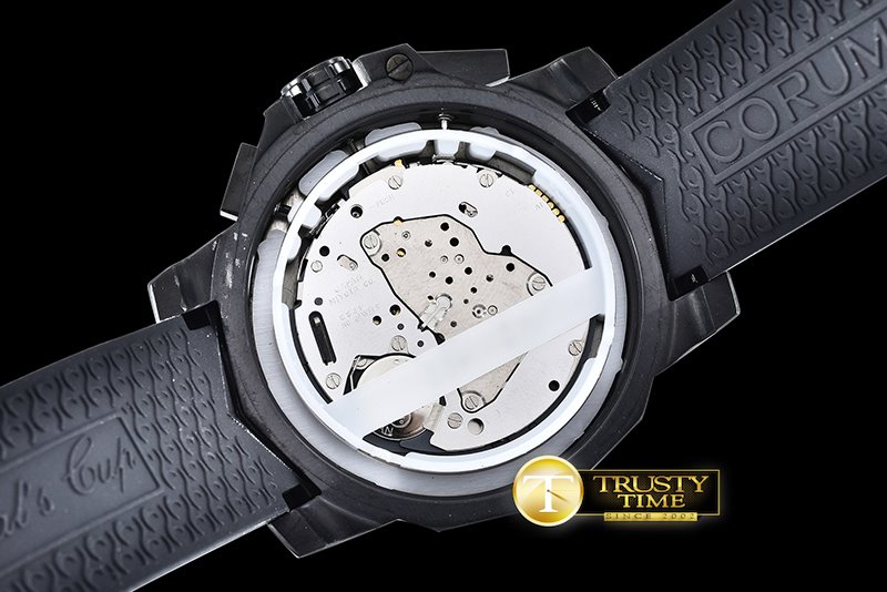 코럼 Admirals Cup Chronograph Left Hand PVD/RU Grey II Qtz -COR040M