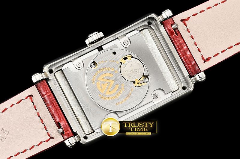 프랭크뮬러 Long Island Ld 952QZ DIAM/SS/LE (Red) Wht GF Swiss Qtz -FM147D