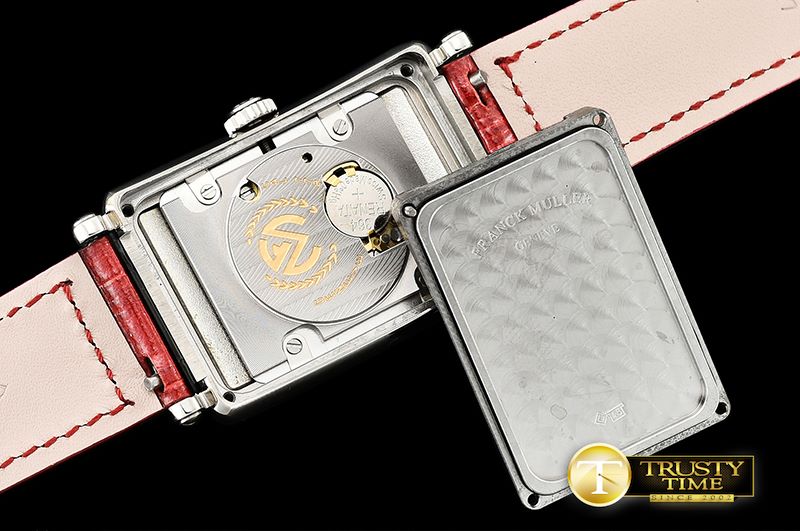 프랭크뮬러 Long Island Ld 952QZ DIAM/SS/LE (Red) Wht GF Swiss Qtz -FM147D
