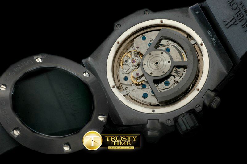 위블로 Big Bang Black Unico PVD/RU Skeleton Asian 7750 -HUB0329D