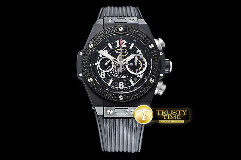 위블로 Big Bang Unico 45mm BRDIAM/PVD/RU Black V2 Asia 7750 -HUB0378C