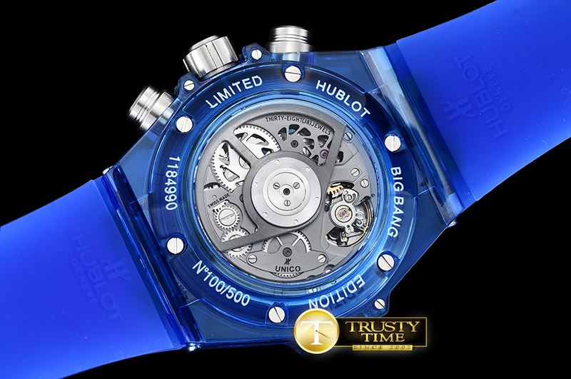 위블로 Big Bang Unico Sapphire 45mm PL/RU Skele SF Blue A7750 -HUB0394