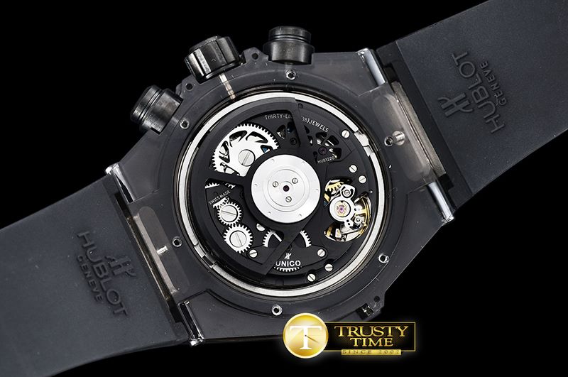 위블로 Big Bang Unico Sapphire 45mm PL/RU Skele SF Blk A7750 -HUB0396B
