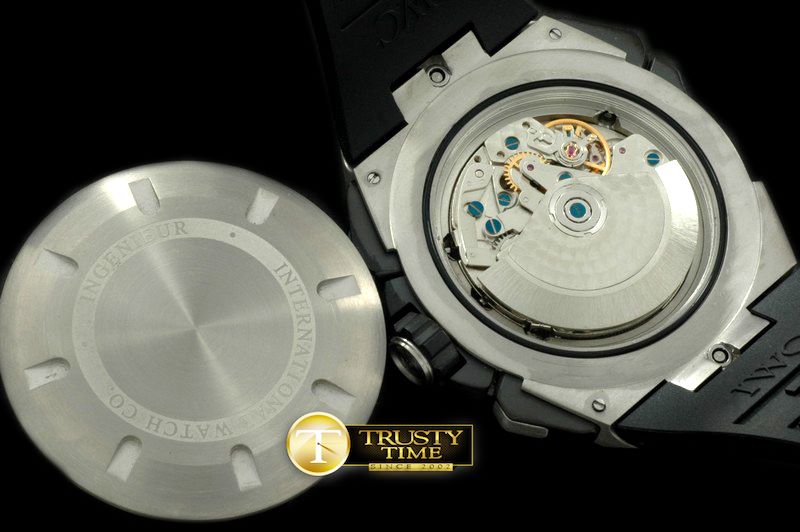 IWC Ingenieur Double Chrono SS/RU Black A7750 -IWC0190B