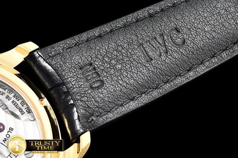 IWC Portuguese HandWound Ref.IW5454 YG/LE Wht/Wht A6497 -IWC0348B