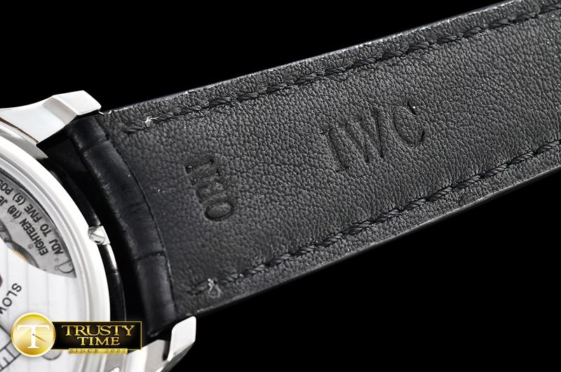 IWC Portuguese HandWound Ref.IW5454 SS/LE Wht/Wht A6497 -IWC0350D