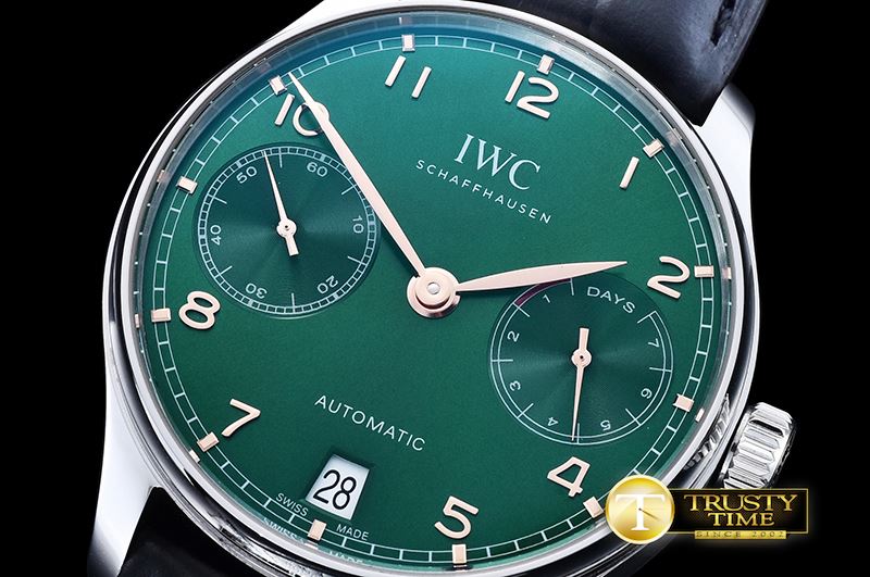 IWC Portugese 5007 SS/LE Green/Gold Num ZF A52010 Mod -IWC0361