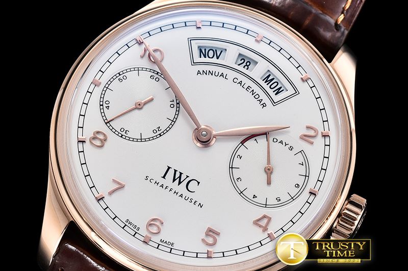 IWC Portugieser Annual Cal. IW503502 RG/LE Wht/Rose A52850 -IWC0380A