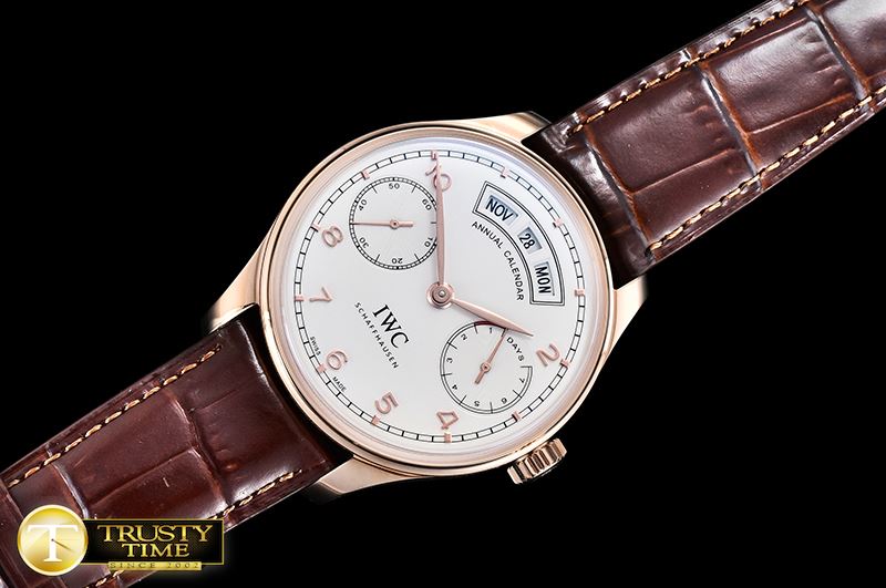 IWC Portugieser Annual Cal. IW503502 RG/LE Wht/Rose A52850 -IWC0380A