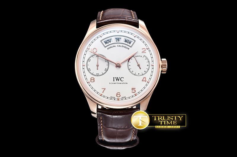 IWC Portugieser Annual Cal. IW503502 RG/LE Wht/Rose A52850 -IWC0380A