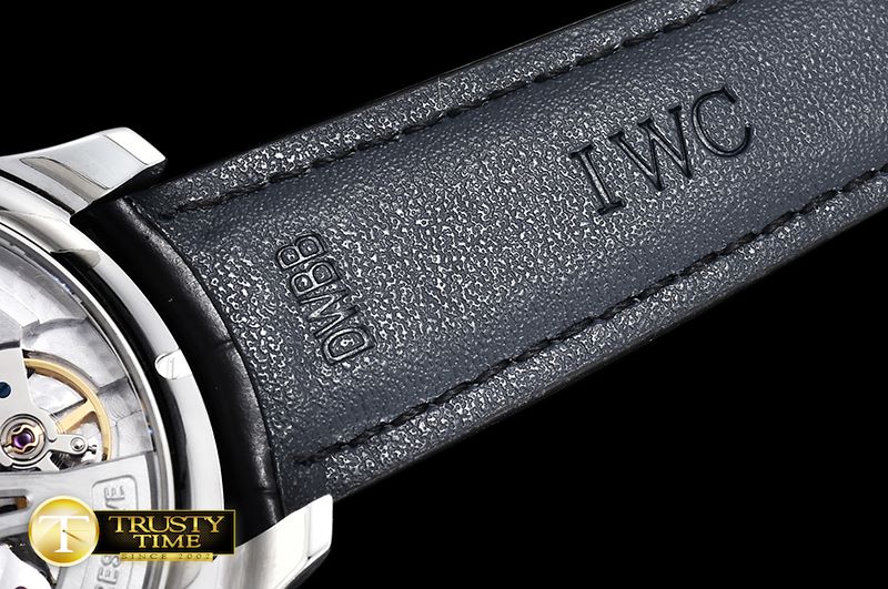 IWC Portugieser Annual Cal IW503502 SS/LE Wht/Gold A52850 -IWC0380B