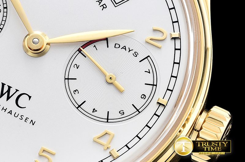 IWC Portugieser Annual Cal. IW503502 YG/LE White A52850 -IWC0383B