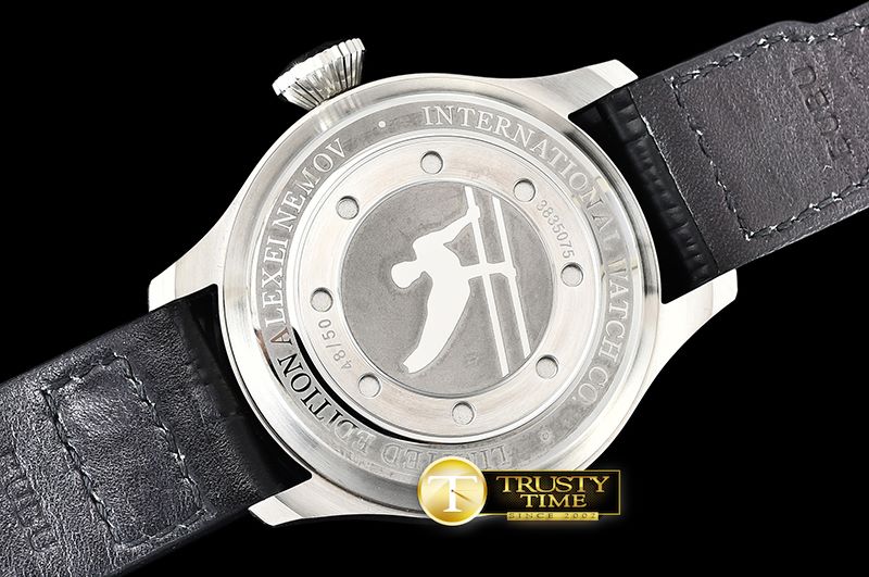 IWC Big Pilot Ltd Ed Alexei Nemov SS/LE Blk/Blue ZF A521111 -IWC0402