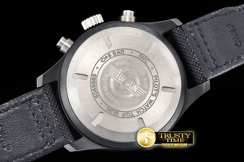 IWC Pilot Chrono Top Gun IW389001 CER/NY Blk ZF A7750 -IWC0423B