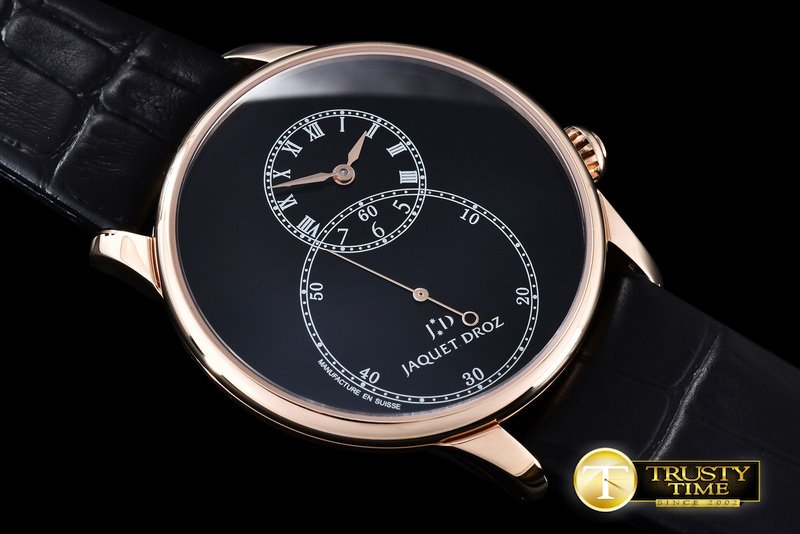 자케 드로 Grande Seconds OffCenter RG/LE Black ST8003 -JD006A