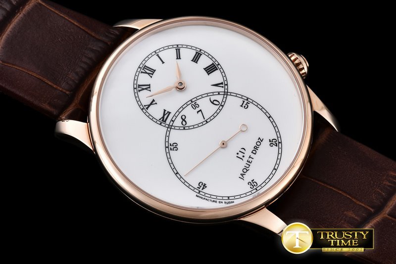 자케 드로 Grande Seconds OffCenter RG/LE White ST8003 -JD006C