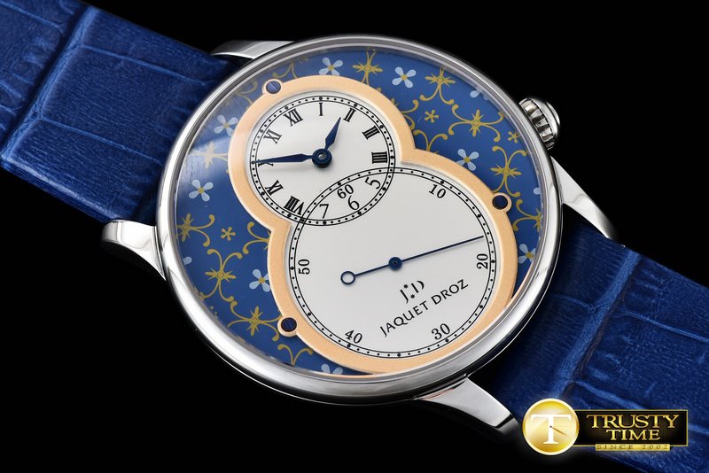 자케 드로 Grande Seconds OffCenter SS/LE Blue/Wht ST8003 -JD006H