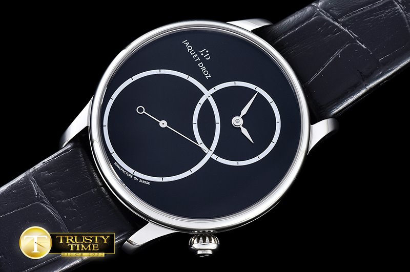 자케 드로 Grande Seconde OffCentered SS/LE Black Mod ST8003 -JD008A