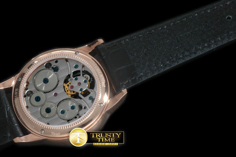 예거 르쿨트르 Master Tourbillon RG/LE Black Flying Tourbillon -JL077B