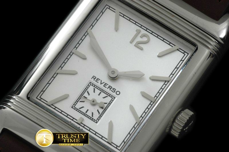 예거 르쿨트르 Reverso Classique SS/LE White Num Jap Qtz -JL079C