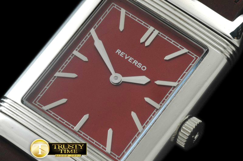 예거 르쿨트르 Reverso Classique SS/LE Brown Stk Jap Qtz -JL079D