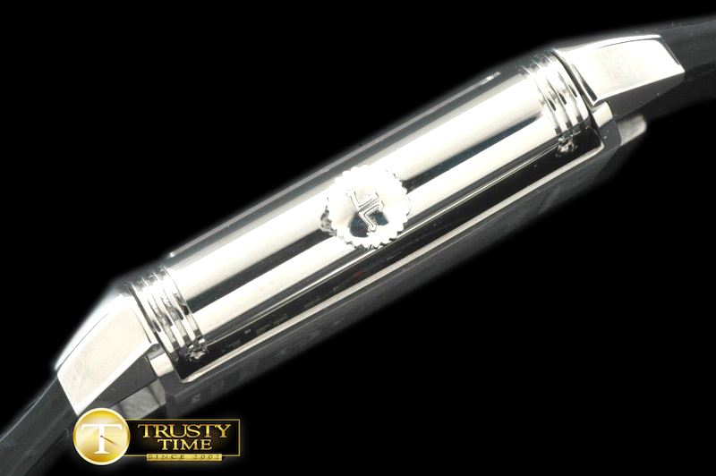 예거 르쿨트르 Reverso Classique SS/LE Black Num/Stk Jap Qtz -JL079G