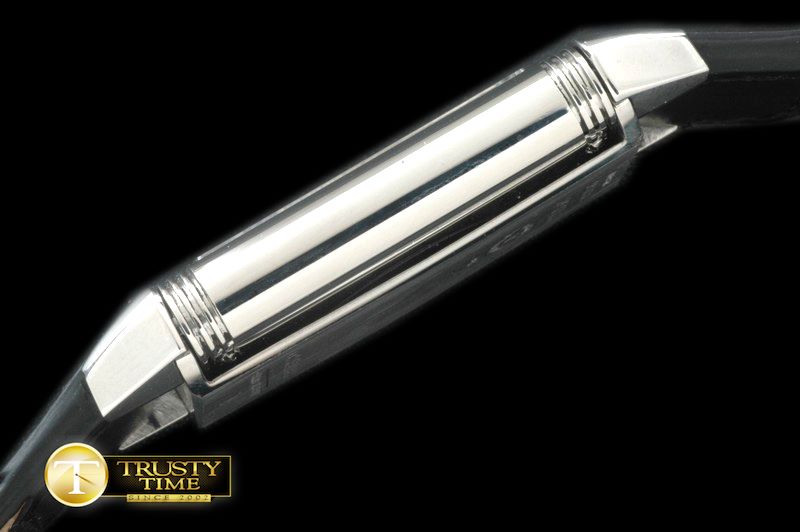 예거 르쿨트르 Reverso Classique SS/LE Black Num/Stk Jap Qtz -JL079G