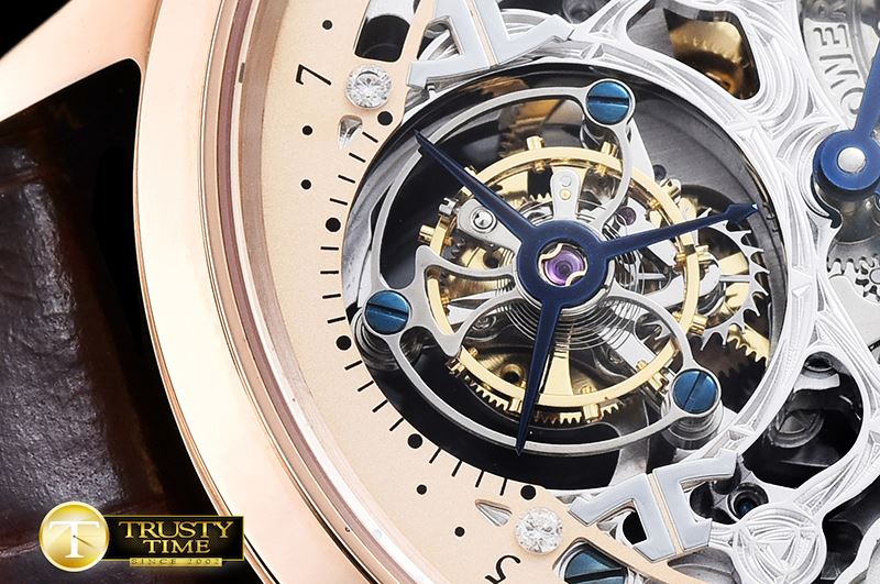 예거 르쿨트르 Master Skeleton Tourbillon RG/LE Gold Flying Tourbillon -JL091C