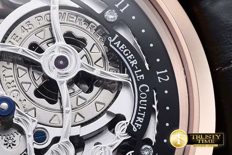 예거 르쿨트르 Master Skeleton Tourbillon RG/LE Black Flying Tourbillon -JL091