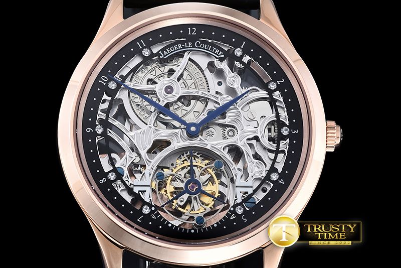 예거 르쿨트르 Master Skeleton Tourbillon RG/LE Black Flying Tourbillon -JL091