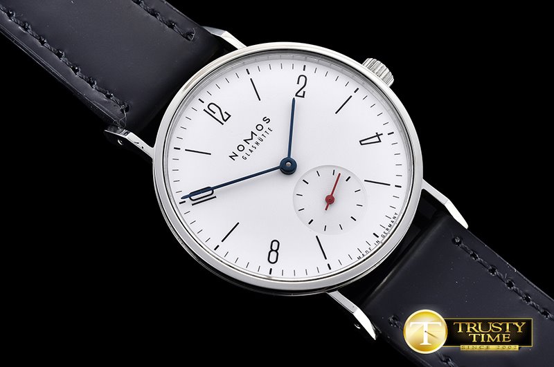 노모스 Glashutte Tangente Neomatik SS/LE White Asia HW -NOM018E