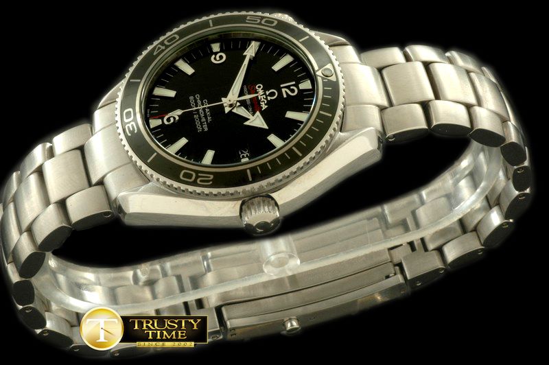 오메가 POcean Liquidmetal SS/SS Black Asian 2824 -OMG0264