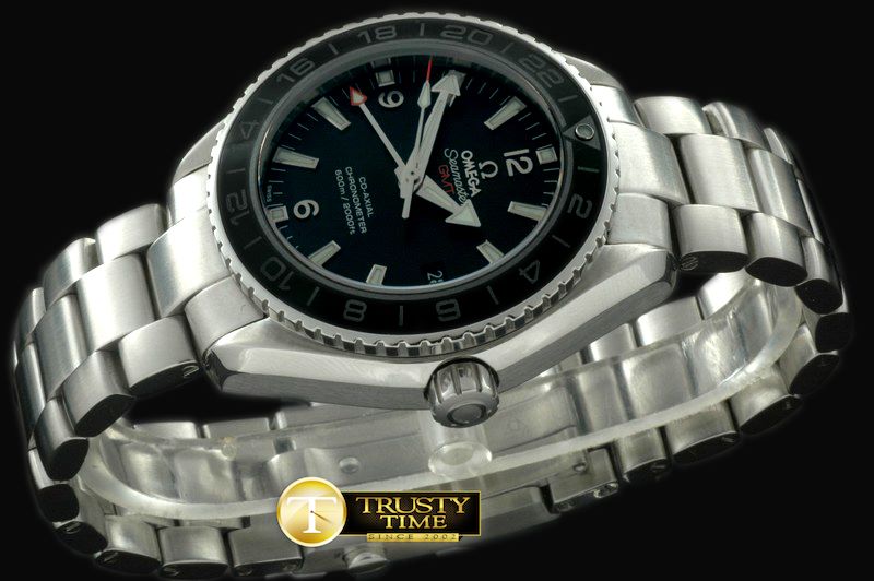 오메가 POcean GMT Ceramic Black SS/SS Swiss Eta 2836 -OMG0284A