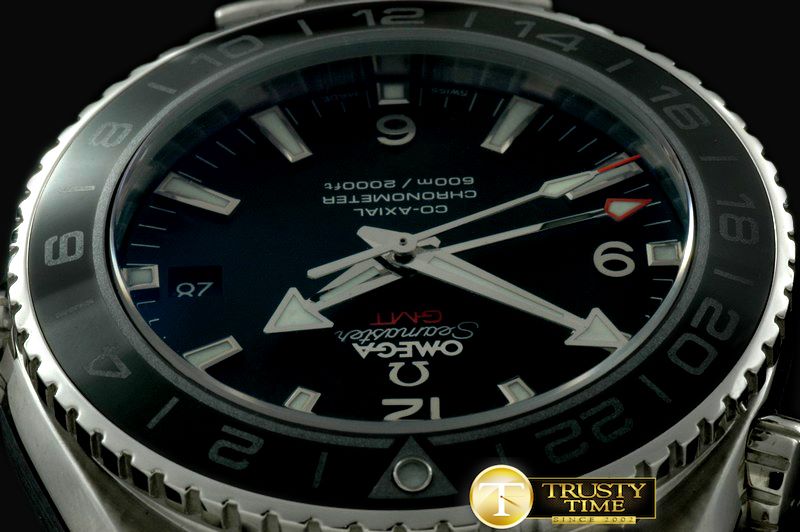 오메가 POcean GMT Ceramic Black SS/SS Swiss Eta 2836 -OMG0284A