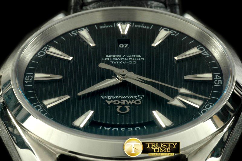 오메가 Aqua Terra Day/Date SS/LE Black Swiss 2836 -OMG0306A