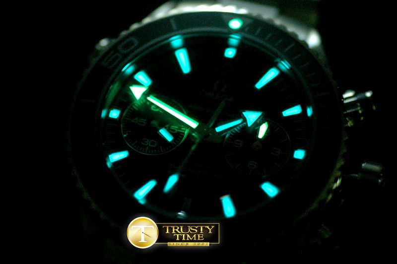 오메가 POcean Chrono SS/SS Blk 7750 -OMG0321B